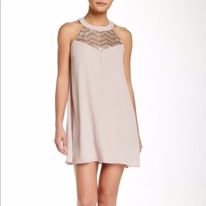 Paper Crane Sequenced Dress Pink